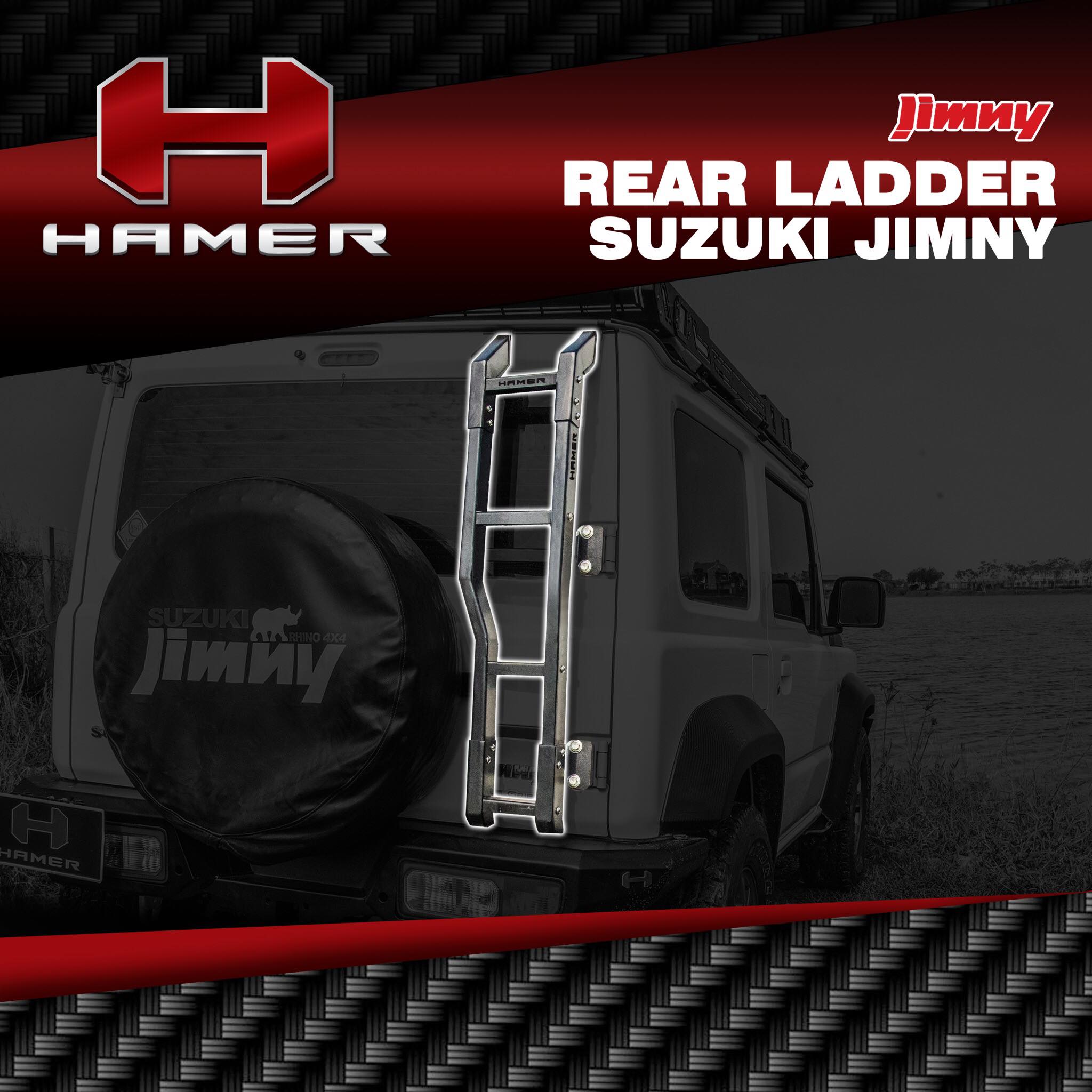 HAMER 4X4 Rear Ladder (Jimny Models 2018-Current XL 5-Door, GLX & Lite 3-Door)