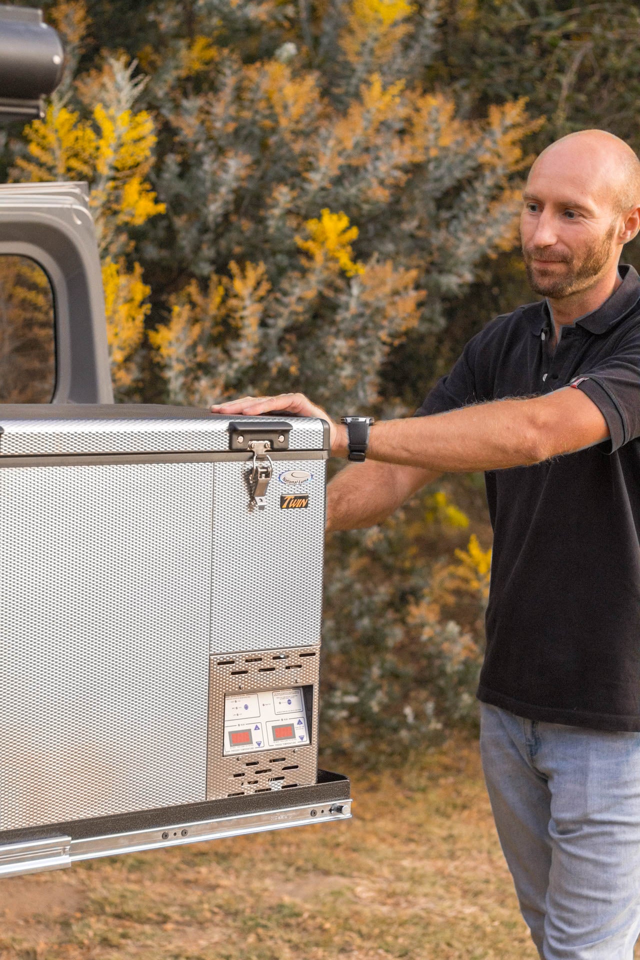 BUSHTECH Heavy-Duty Cargo/Fridge Floor Slide with Cutting Board (Jimny Models 2018-Current GLX & Lite 3-Door)