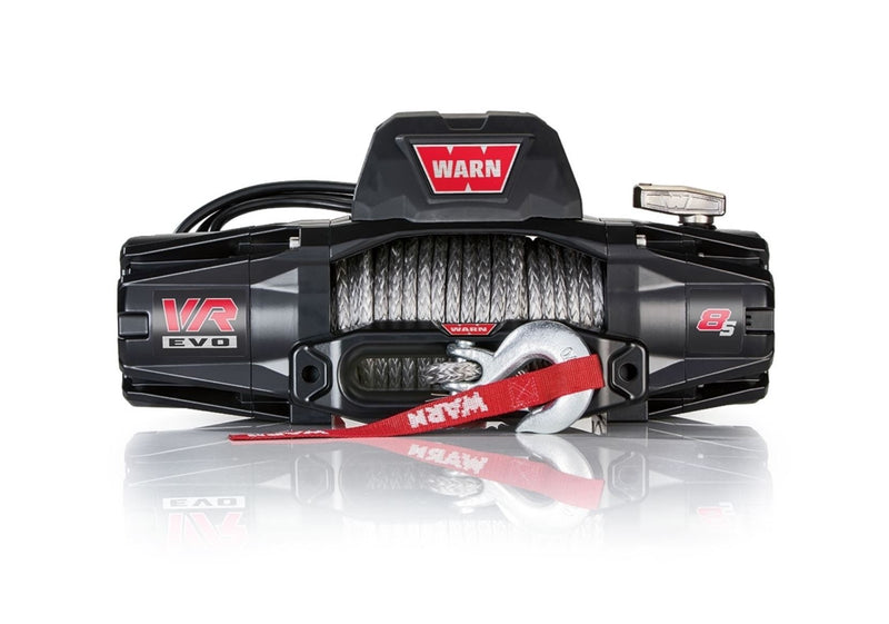 WARN VR EVO 8-S 8,000 lbs Winch - 27m Synthetic Rope with 2 in 1 Wireless Remote