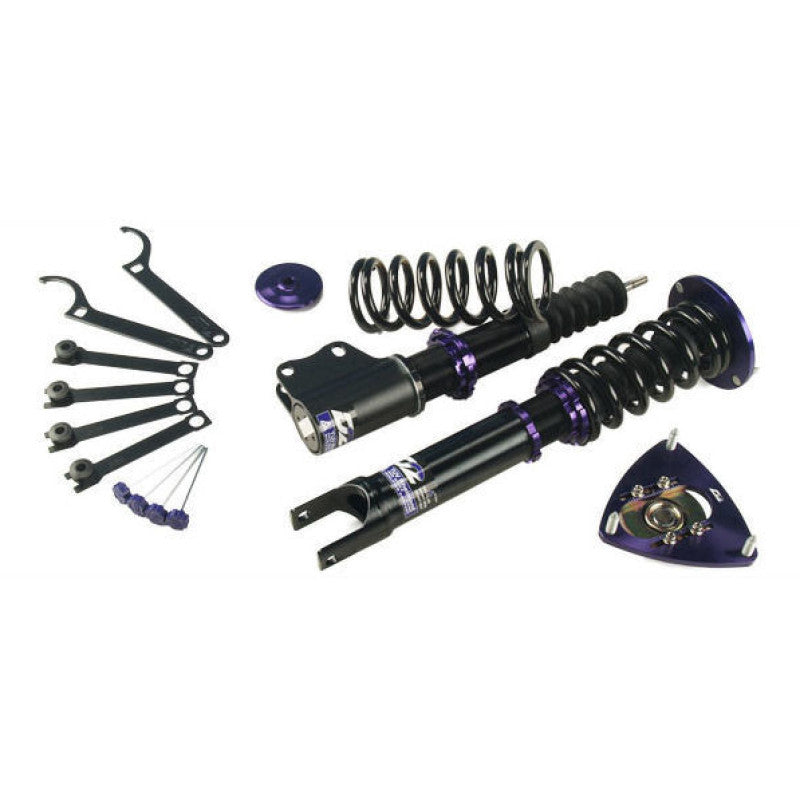 D2 Racing Pro Street Series Coilover Kit - Ride Height Adjustment 0-50mm Lower (Jimny Models 2018-Current XL 5-Door, GLX & Lite 3-Door)