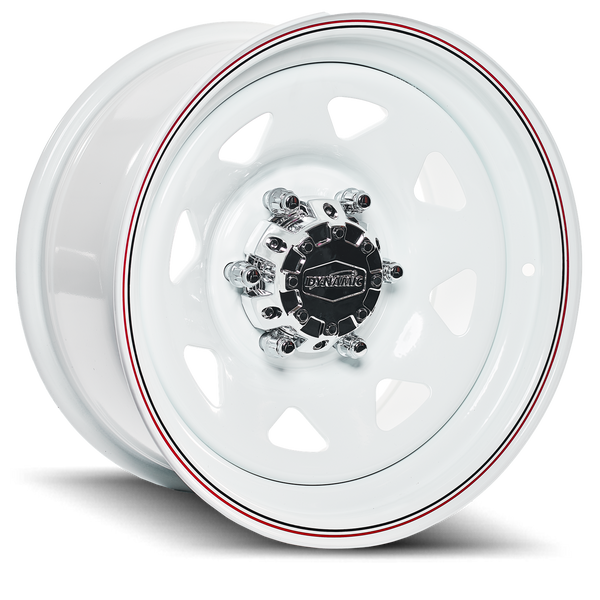 DYNAMIC WHEEL CO. Sunraysia White Steel Wheel *15x7