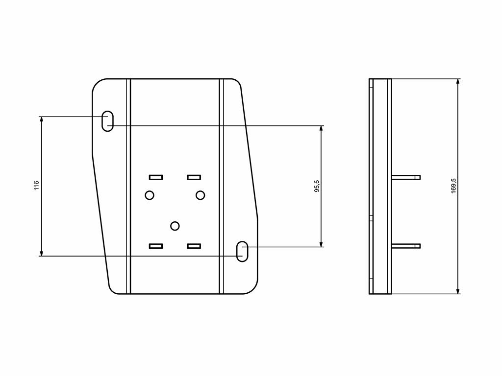 FRONT RUNNER Universal Awning Mounts - Compatible with Slimline II Roof Racks